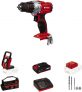 Einhell Cordless TE-CD Power X-Change 18-Volt Drill/Driver Kit w/ Tool Bag, LED Lamp, Drill Bits, Keyless Chuck, & Battery with Fast Charger