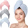 3-Pack Microfiber Hair Towels