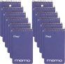 12-Pack 60-Sheet Pad Mead Wirebound Memo Book, 3″x5″